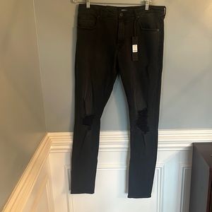 NWT Fashion Nova Distressed Black Jeans Sz 36
